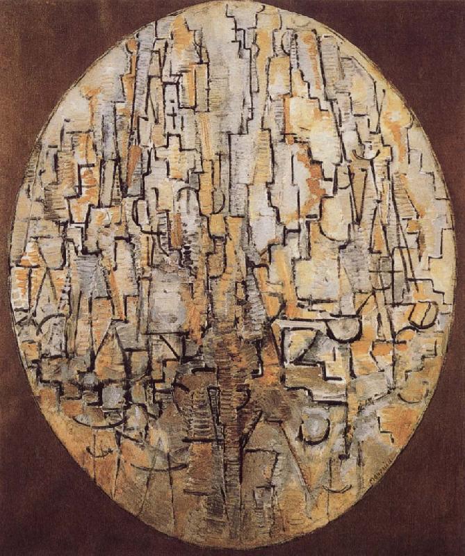 Piet Mondrian Conformation of oblong with tree